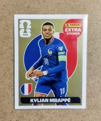 Figurinha Legend Kylian Mbappe Ouro Gold Copa do Mundo FIFA 2026 Extra Sticker