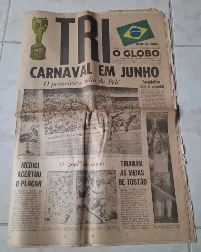O Globo Brasil Tricampeão Copa Do Mundo 1970