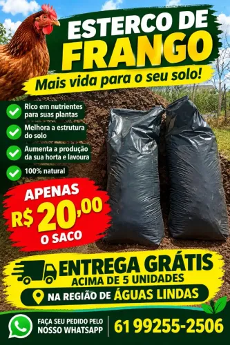 Esterco de frango curtido