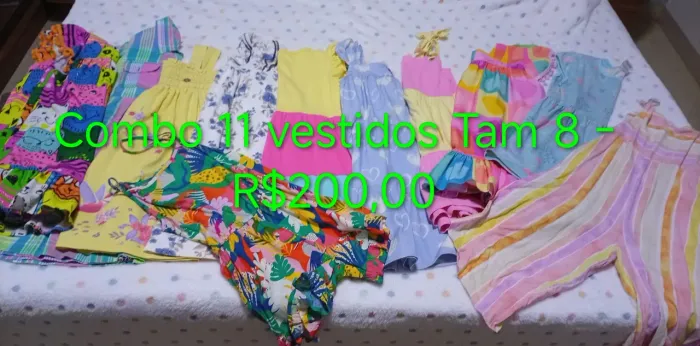 Combo de vestidos infantis Tam.8