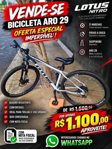 VENDE-SE BICICLETA LOTUS ARO 29