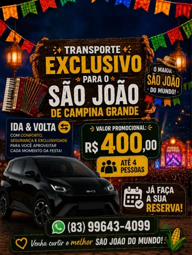 BATE E VOLTA SÃO JOÃO DE CAMPINA GRANDE