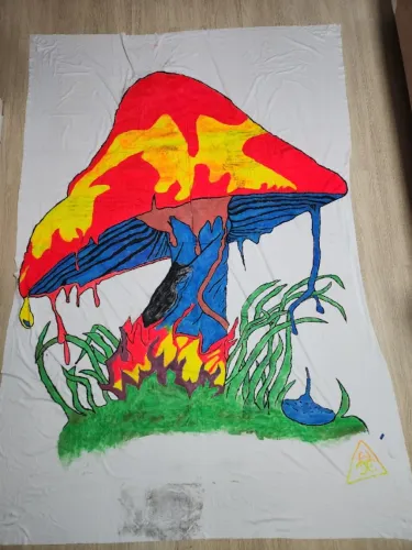 Arte decoração fluor festas psicodelia luz negra
