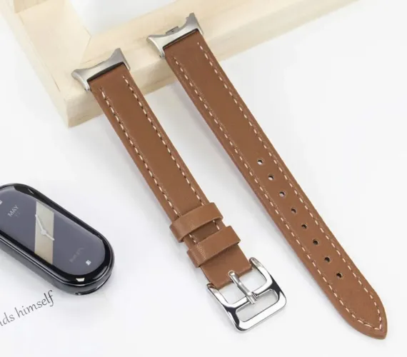 Pulseira para Mi band de couro 