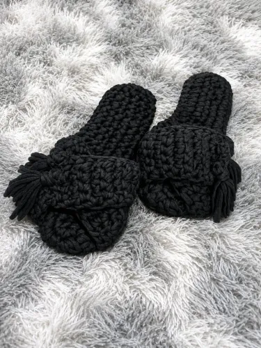 Pantufas em crochê