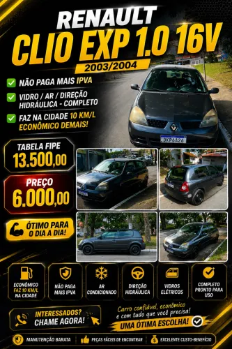 Renault Clio Expression 1.0/1.0 Hi-power 16V 3P 2004