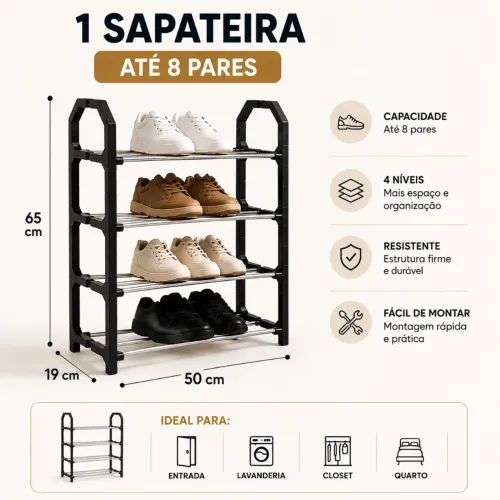 Sapateira de 4 andares 