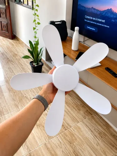 Ventilador de Teto com Luz LED + Controle Remoto