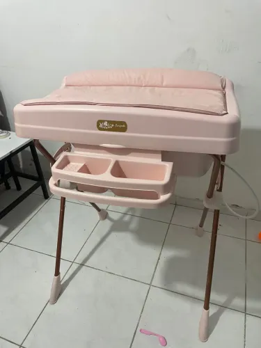 Banheira de Bebê Burigotto Millenia+ Mon Amour Trocador Rosa