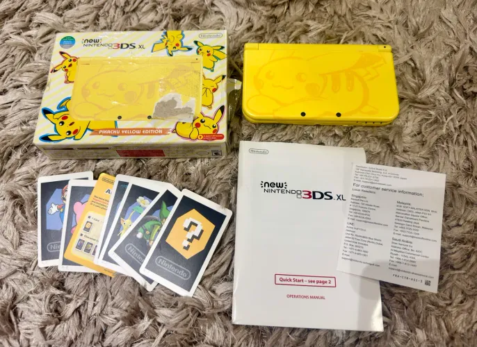 New Nintendo 3ds XL Amarelo Pikachu Bloqueado - 10 vezes sem juros