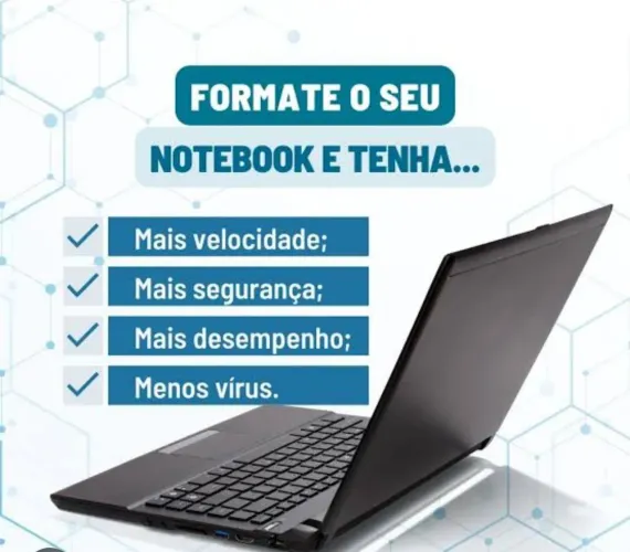 Formatação em notebook e rede lógica!