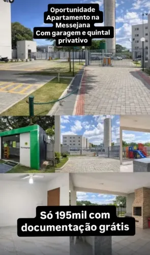 Apartamento já pronto no condomínio Recanto das palmeiras com garagem e quintal privativo
