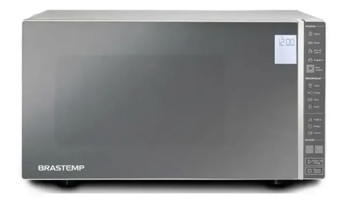 Micro-ondas Brastemp 32 Litros cor Inox Espelhado com Grill e Painel Integrado - BMG45AR