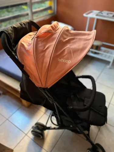 Carrinho de Bebê Whoop Kiddo Melange Rosa - Leve, Compacto e Completo