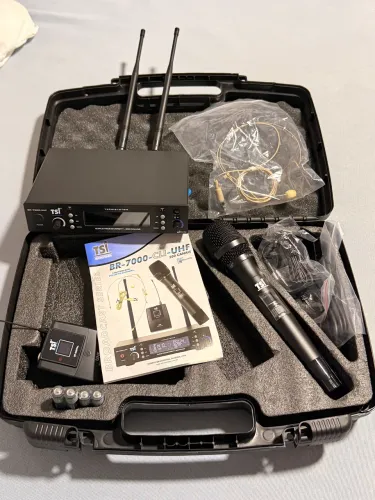 Microfone TSI BR 7000 CLI UHF 300 Canais