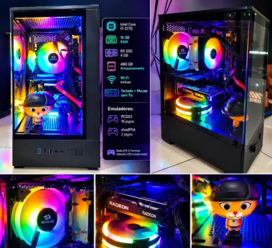 ? PC GAMER COMPLETO - R$ 1.400 ? ? Intel Core i7-3770 ? 16 GB RAM ? RX 550 4 GB