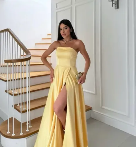 Vestido casamento madrinha amarelo