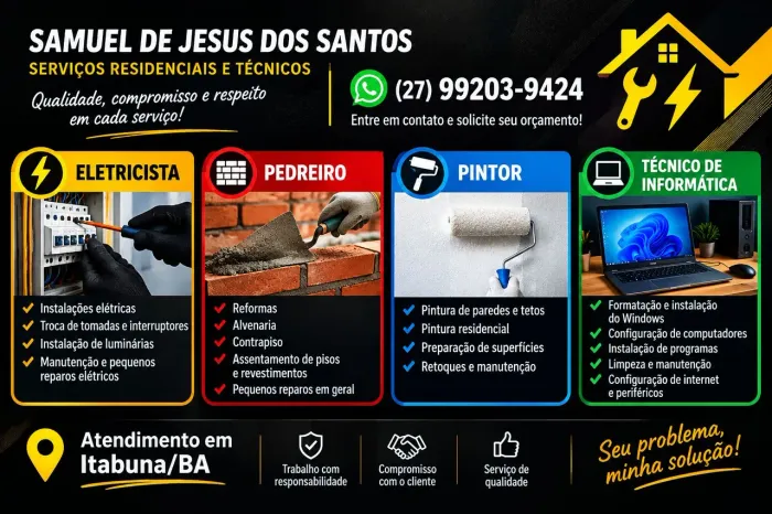 Serviço Em Geral só chamar no whatsapp *