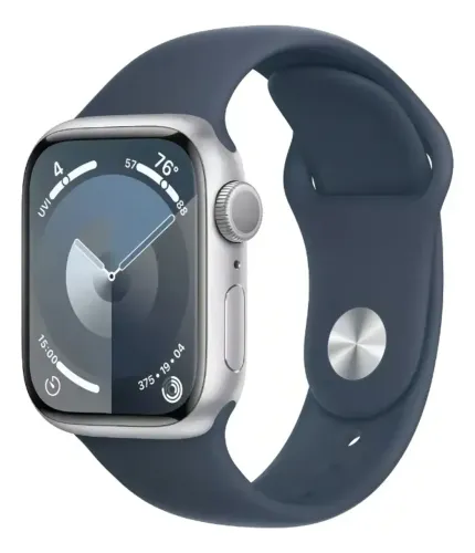 Apple Watch Series 9 45mm GPS Prata - Impecável | Bateria 100%