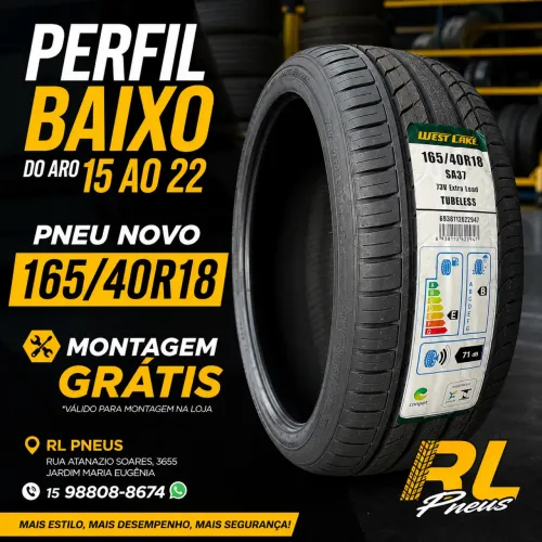 Pneu barato perfil baixo aro 17, 18 e 20
