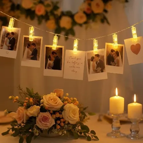 varal pregador de fotos decoraçao 10 leds branco quente hd67412 2m interpont