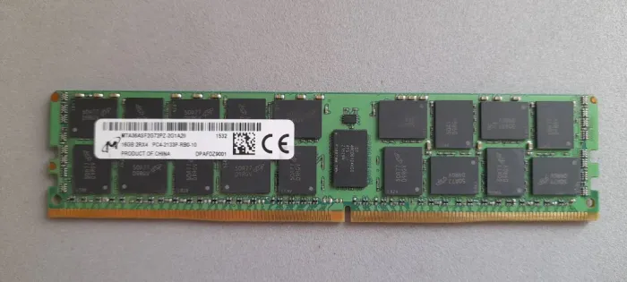 Memória Servidor 16GB DDR4 2133P ECC REG 2Rx4 - Micron MTA36ASF2G72PZ - Original