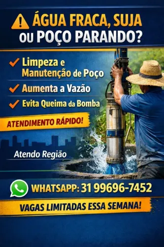 Limpeza e manutenção de Mine poço e poços artesianos