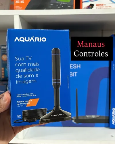 Antena Interna de TV 5 Metros de Cabo Digital 
