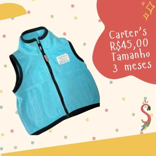 Colete Fleece Azul Carter's