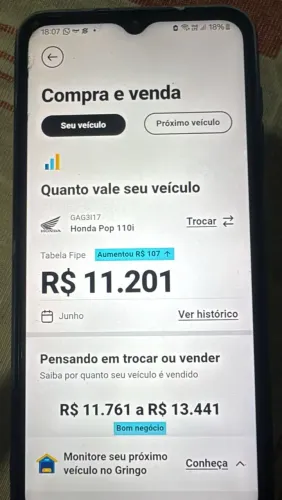 Pop 110i 2 pneus novos moto boa