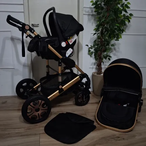 Carrinho Moisés e bebê conforto