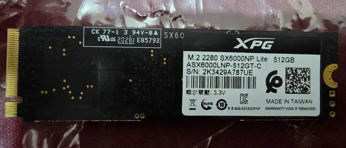 SSD M.2 NVMe ADATA XPG SX6000 Lite 512GB