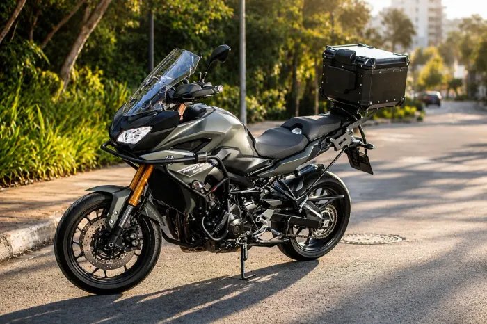 Tracer 900 GT 2024 com acessórios