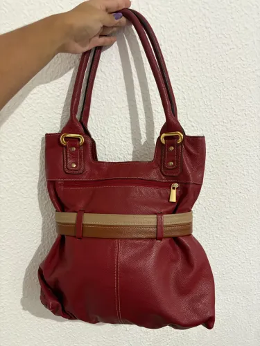 Bolsa de ombro de couro 