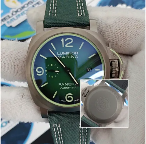 RELÓGIO PANERAI LUMINOR MARINA AVIVERSARIo 70 ANOS GREEN