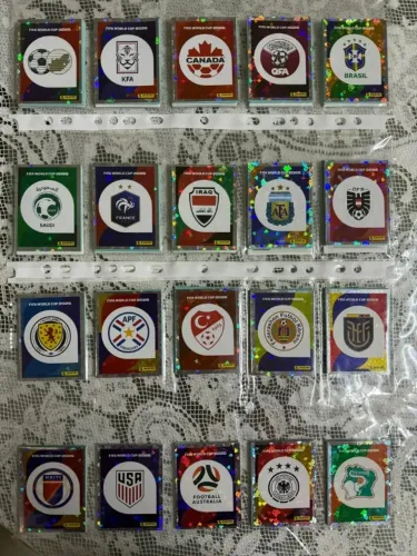 Figurinhas da Copa do Mundo 2026 - Escudos das Seleções