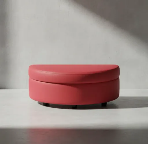 Puff meia lua Vermelho - (2 unidades)