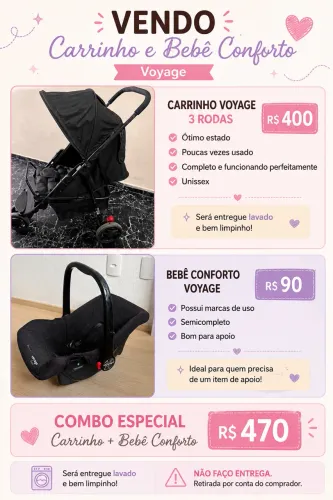 COMBIO Carinho e bebê conforto VOYAGE