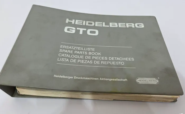 Manual Lista de Peças de Reposição - Heidelberg GTO 52 - Raro - Original - Usado