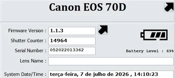 Vendo Câmera Canon 70D