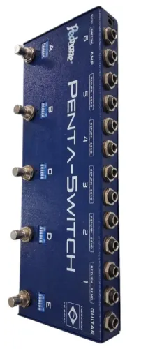 Pedal Para Guitarra Penta Switch Pedrone Footswitch Azul
