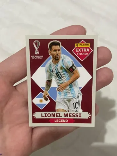 Figurinha Lionel Messi Extra Legend Bordô Copa do Mundo 2022 Original Panini