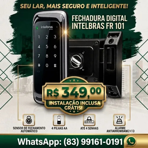 Promoção de fechadura eletrônica mais instalação