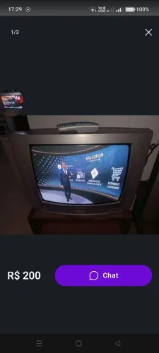 Tv tubo Philips 20 polegadas com controle