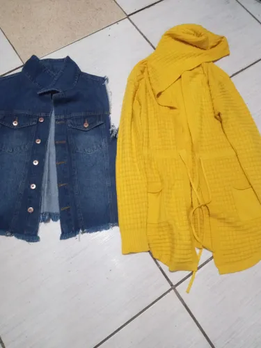 Jaqueta jeans/blusa de frio