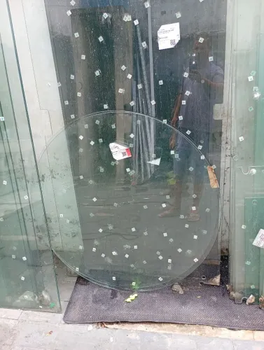 Tampo de vidro redondo diâmetro 110cm