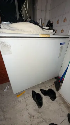 Freezer horizontal metalfrio 400 litros dupla ação 