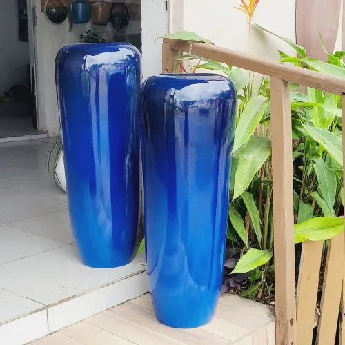 Vaso para plantas alto padrão fibra de vidro 80cm X 30