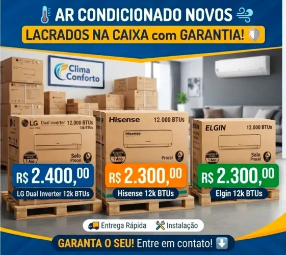 Ar condicionado novo, Lg, Elgin e hisense