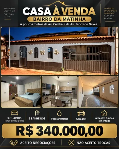CASA À VENDA NO BAIRRO DA MATINHA